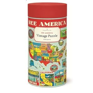 Cavallini & Co vintage Puzzle See America 1000 piece